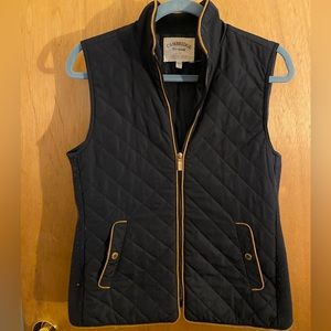 Navy blue quilted vest
